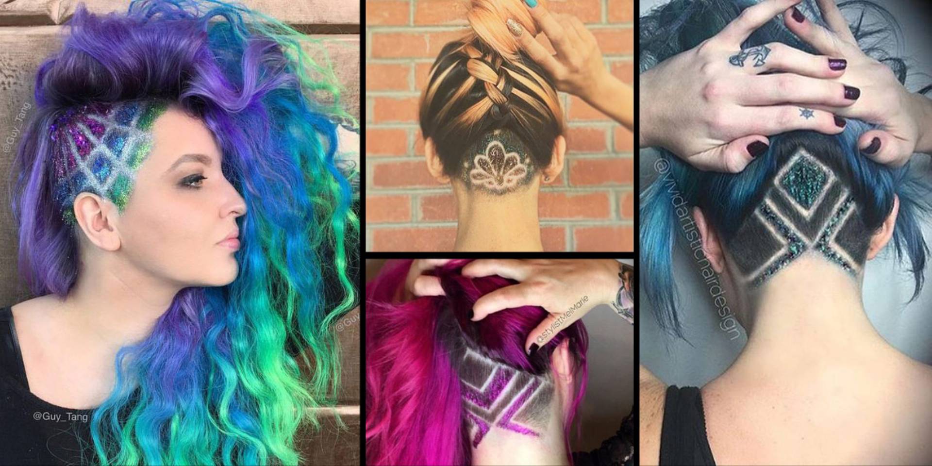 glitter undercut glitter undercut