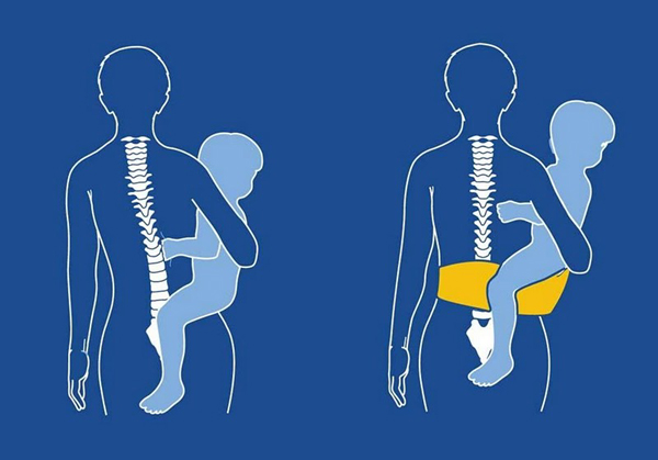 jak nosić dziecko bez bólu kręgosłupa