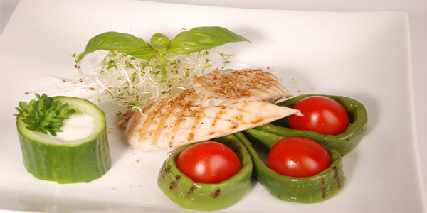 Pierś kurczaka z pieczoną fasolą mamut