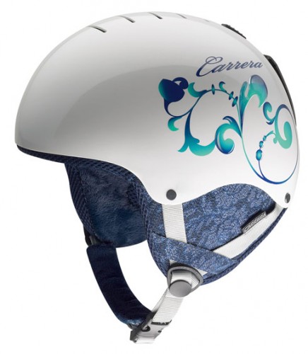 Carrera_Desire_White_Shiny_Leaf 1 kask narciarski