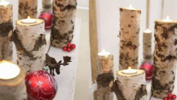 Zrob to z Bosch - swiateczne brzozowe swieczniki