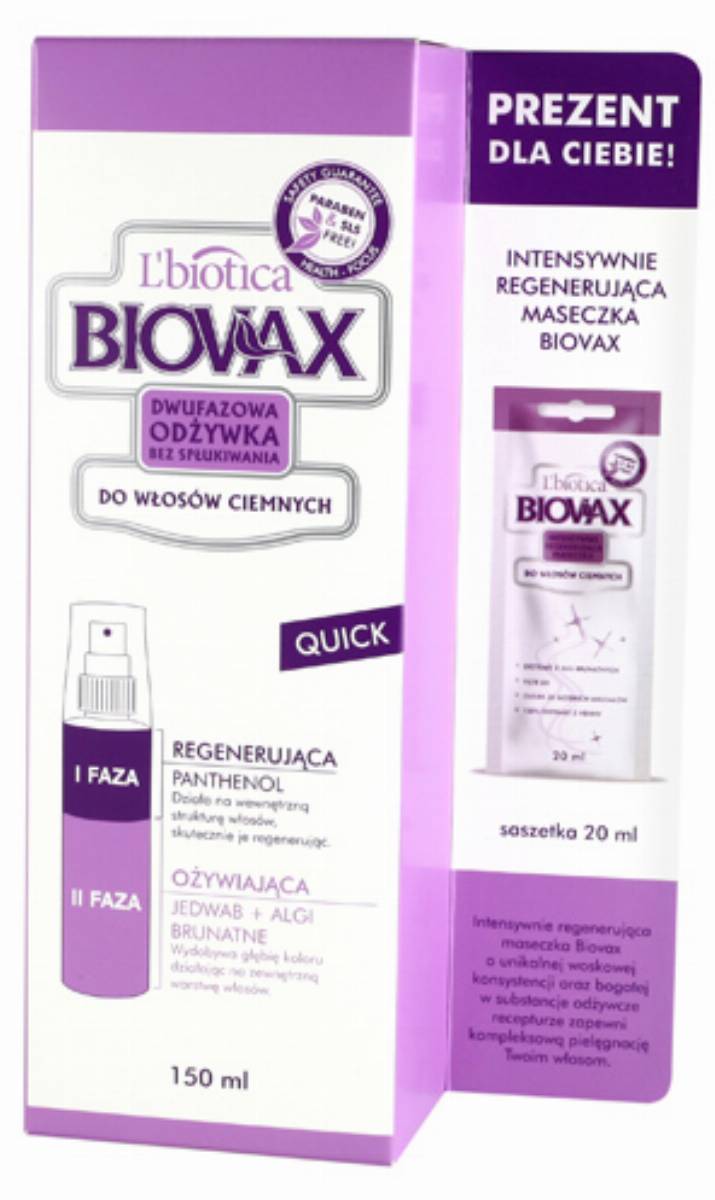 biovax dwufazowa odżywka do włosów ciemnych