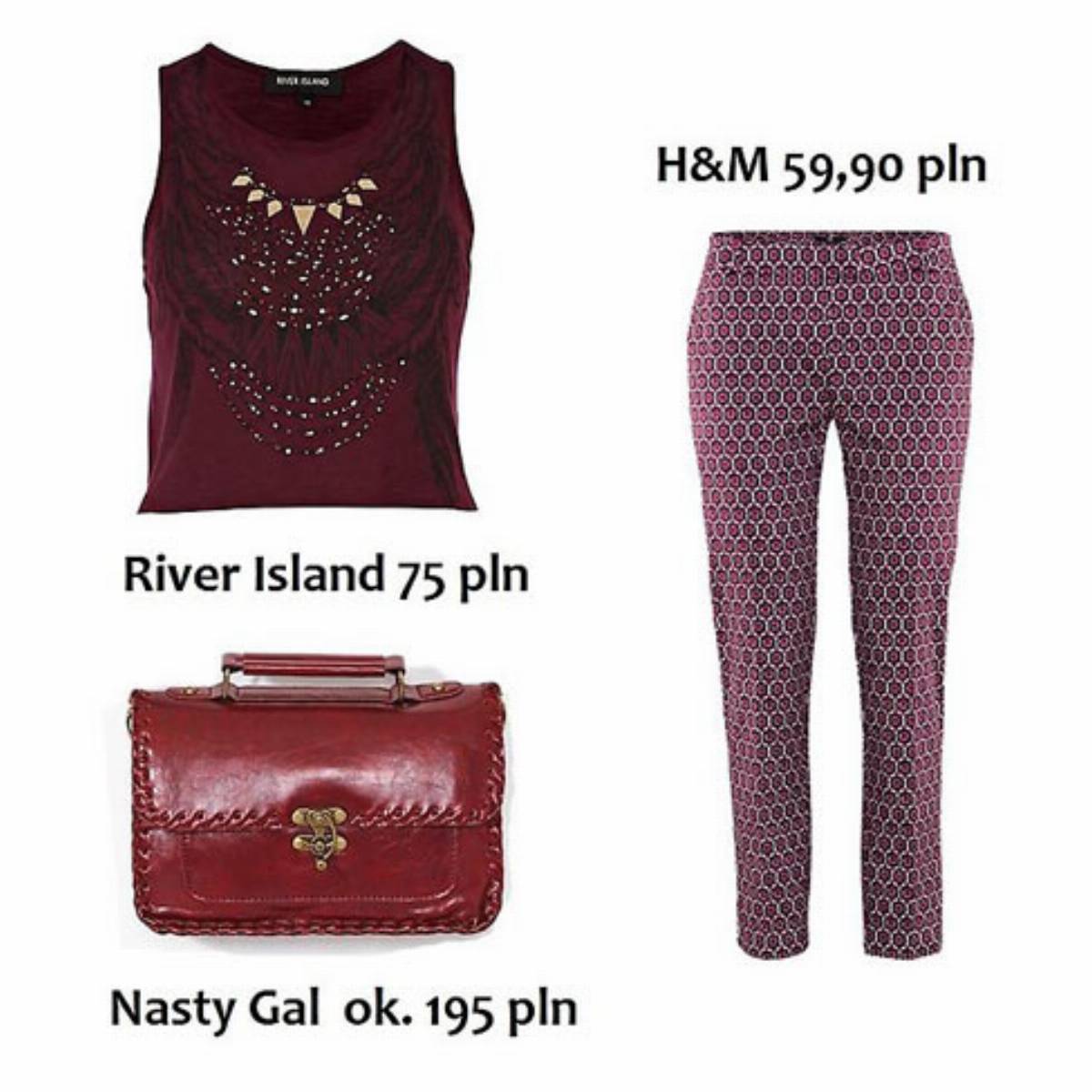 Kolor bordo - stylizacje Kolor bordo - stylizacje