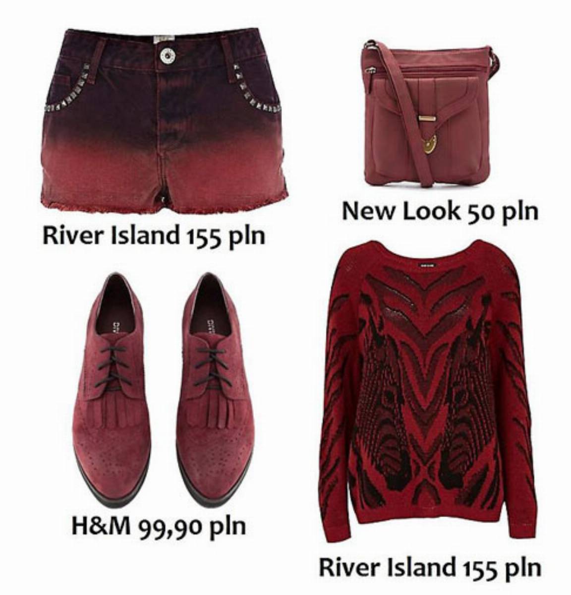 Kolor bordo - stylizacje Kolor bordo - stylizacje