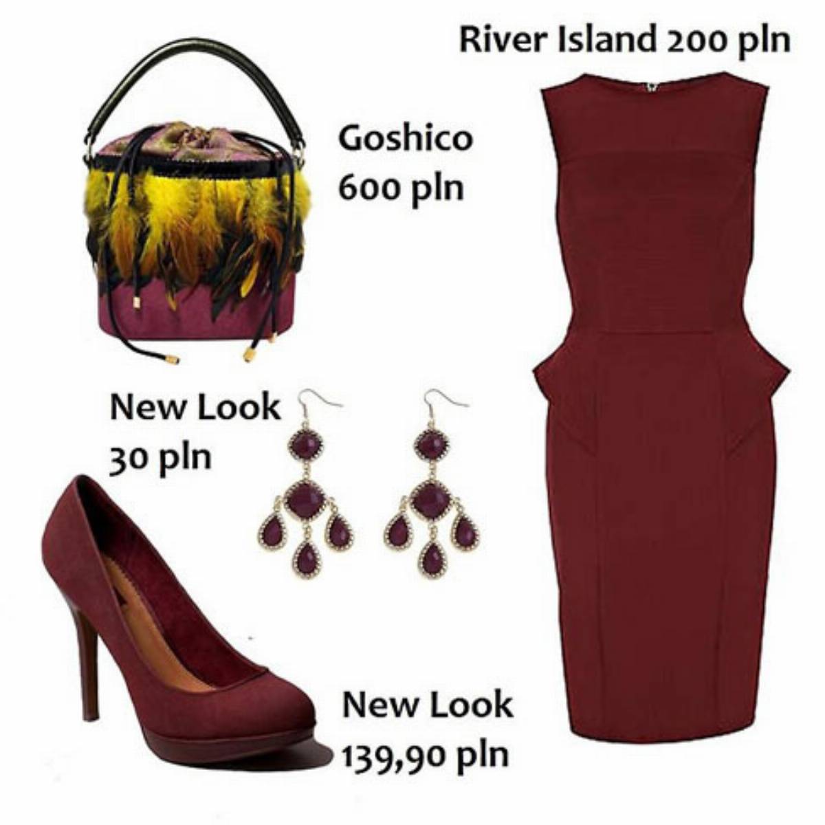 Kolor bordo - stylizacje Kolor bordo - stylizacje