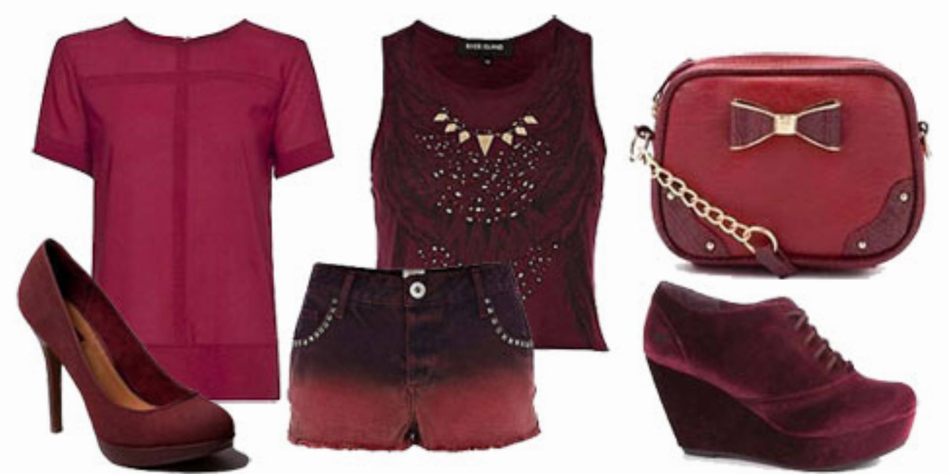 Kolor bordo - stylizacje Kolor bordo - stylizacje