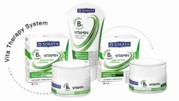 Soraya Vitamin – witaminowa pielęgnacja cery tłustej i mieszanej (+witamina B3)
