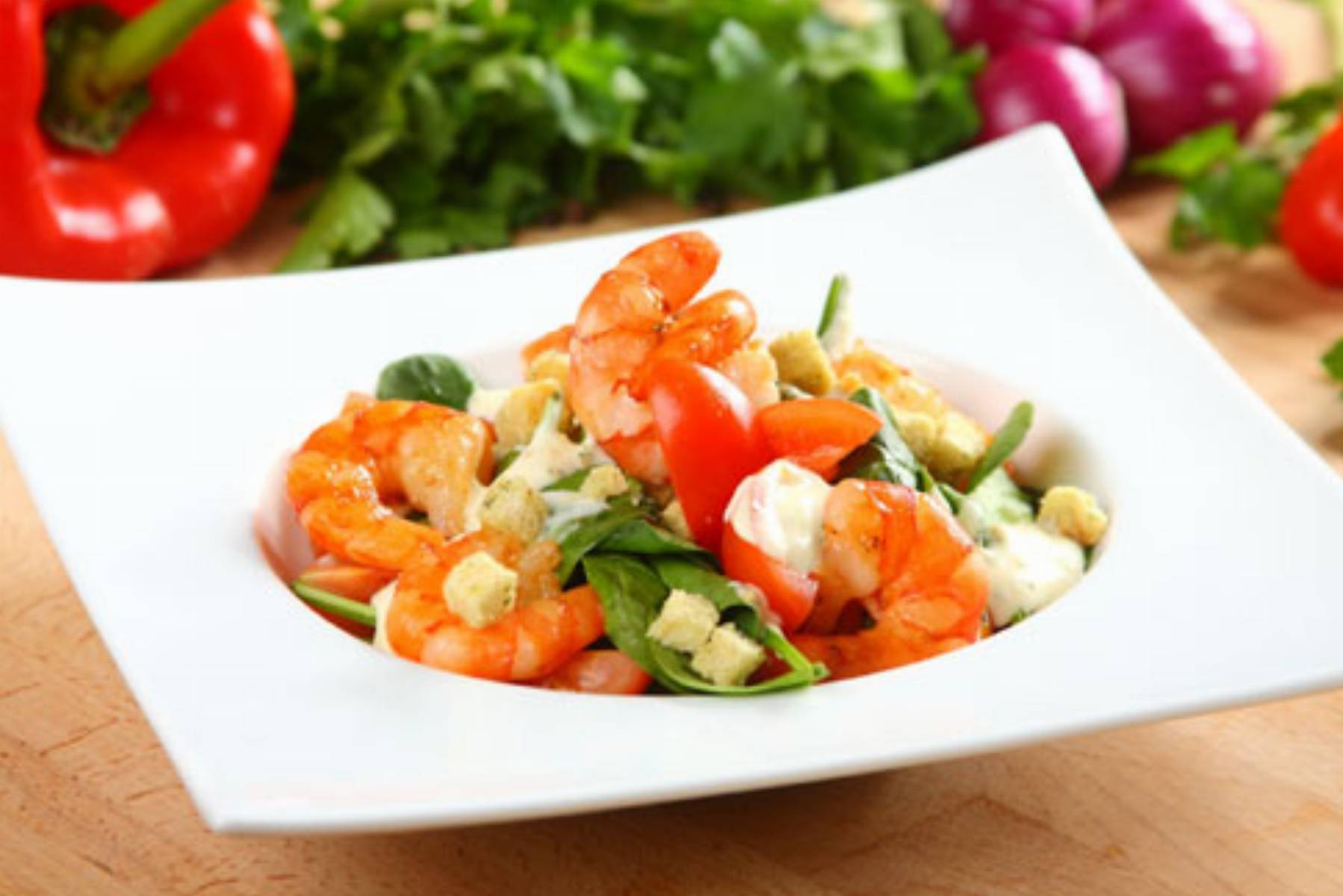 Sałatka lazurowa z krewetką Sałatka lazurowa z krewetką