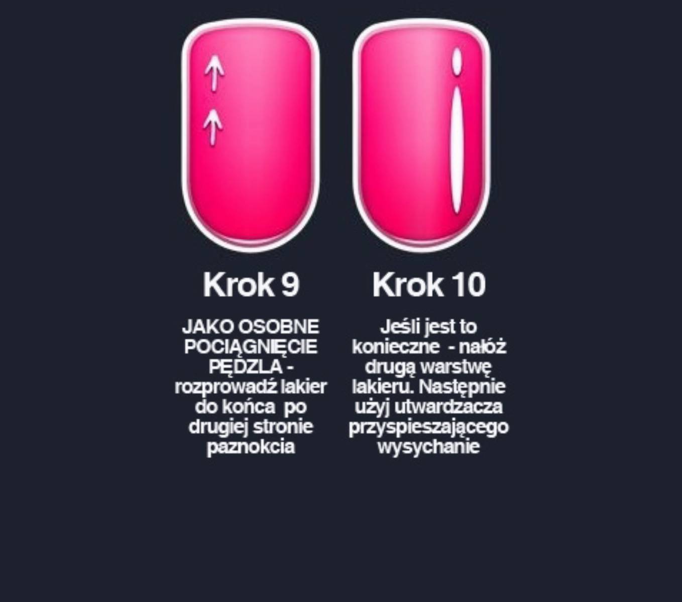 jak pomalować paznokcie - krok 9-10