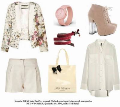 Biala koszula - romantycznie