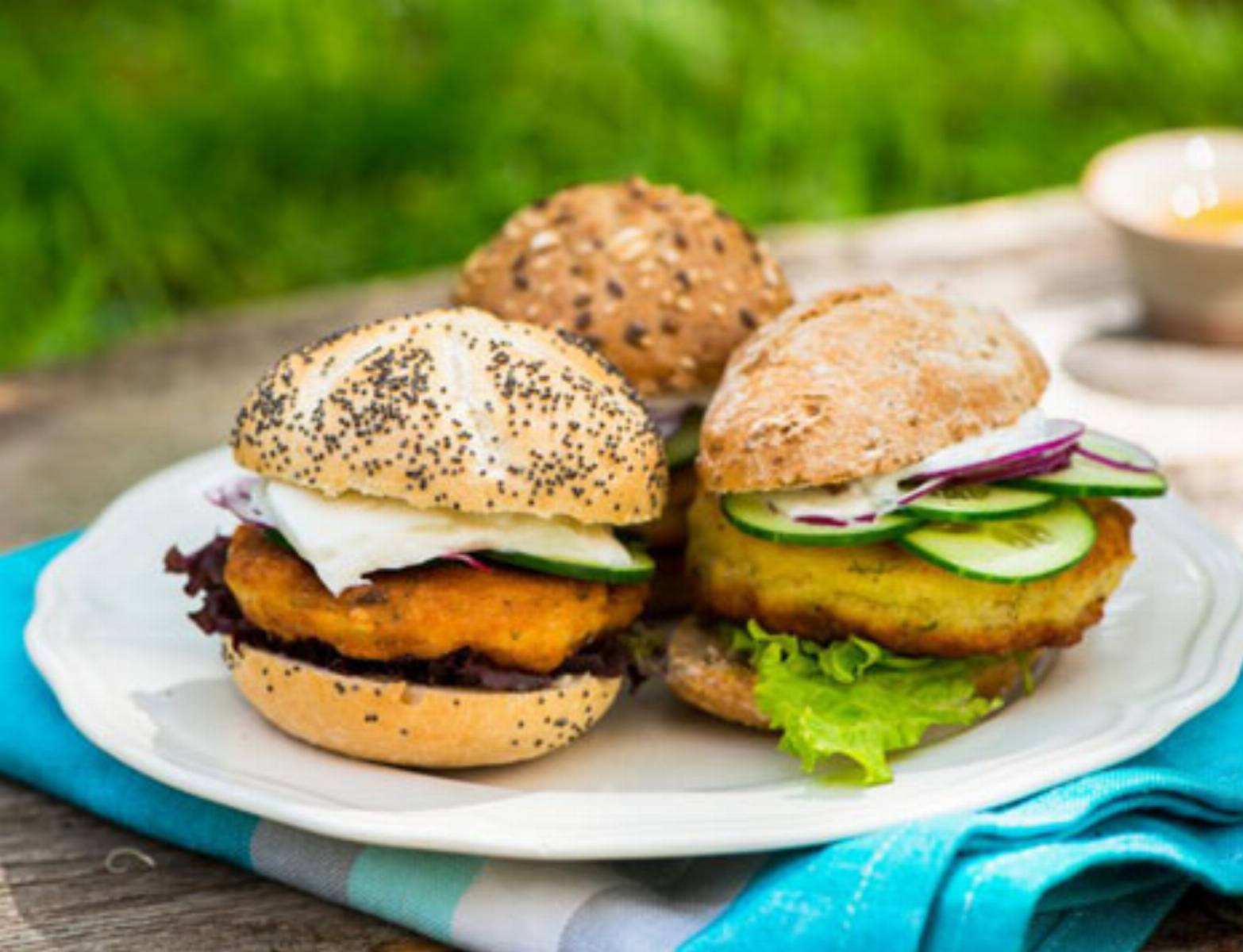 Grillowany burger rybny