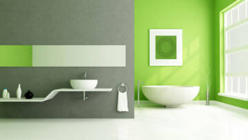 zielona łazienka