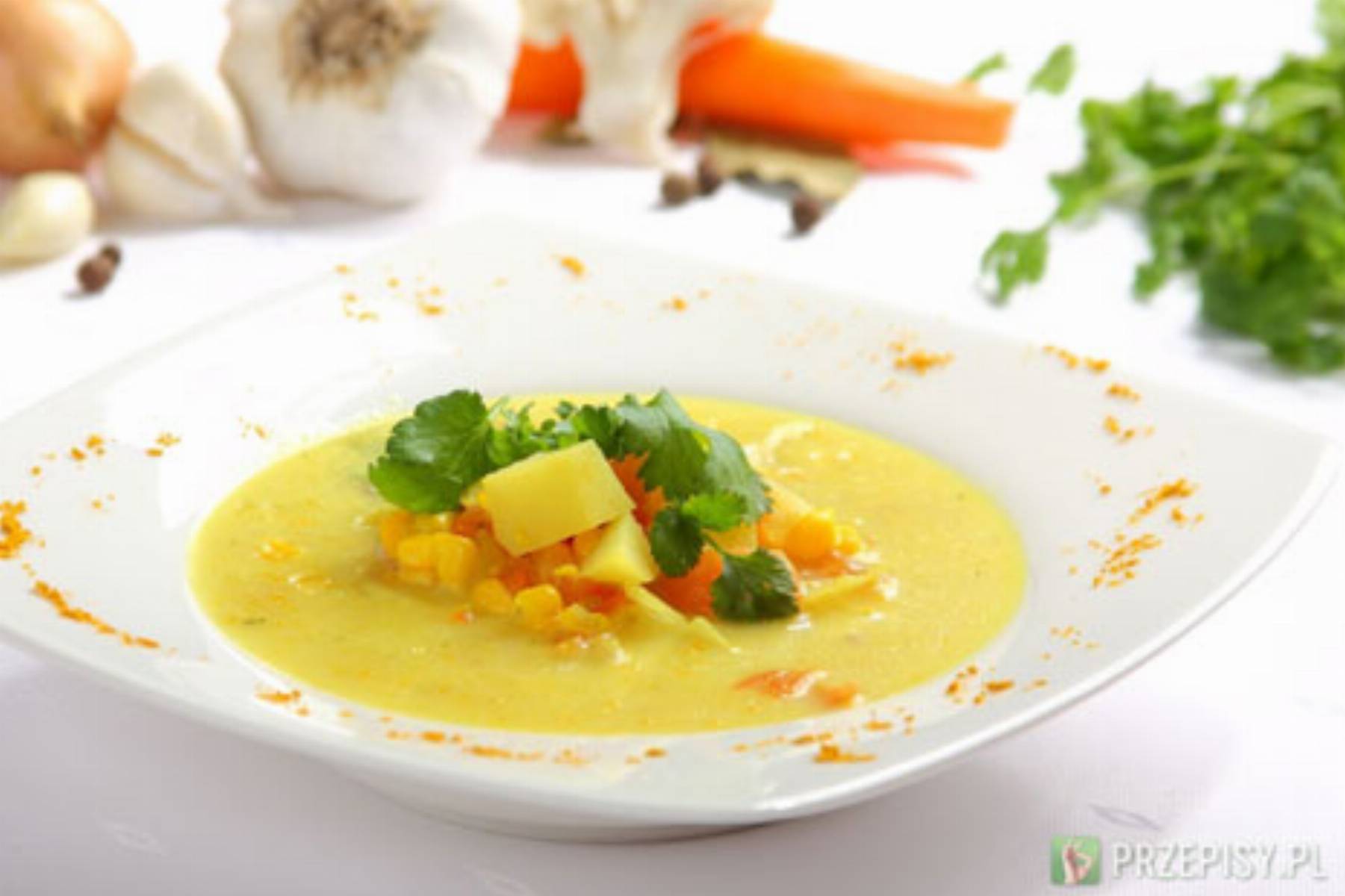 Zupa z kukurydza z jarzynami