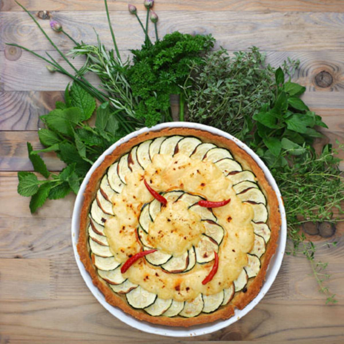 Tarta serowa z cukinia