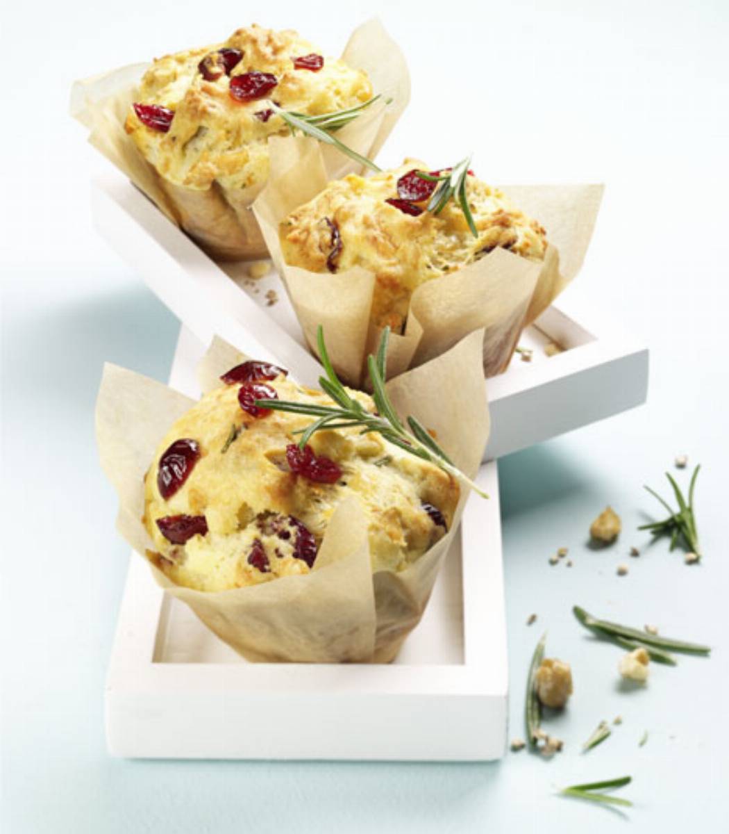 Muffiny z rozmarynem i cranberries