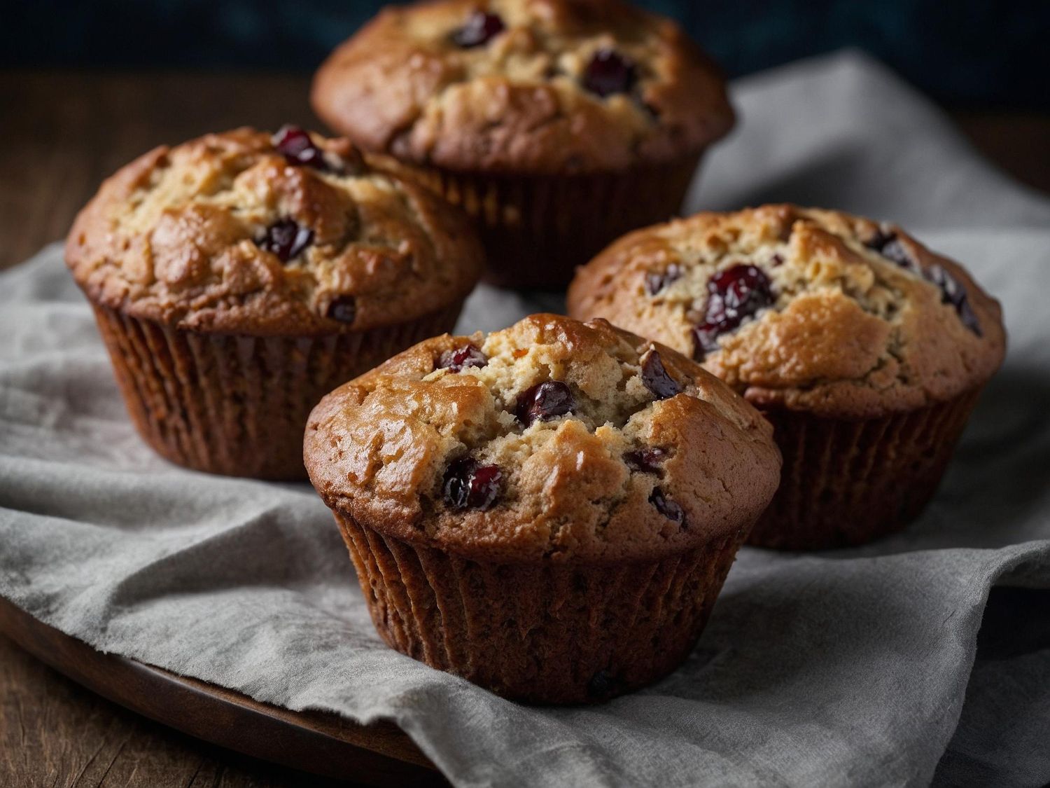 muffiny z żurawiną