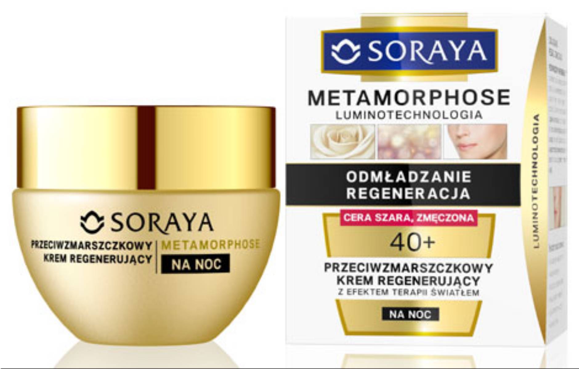 Soraya Metamorphose Przeciwzmarszczkowy krem regenerujacy na noc z efektem terapii swiatlem