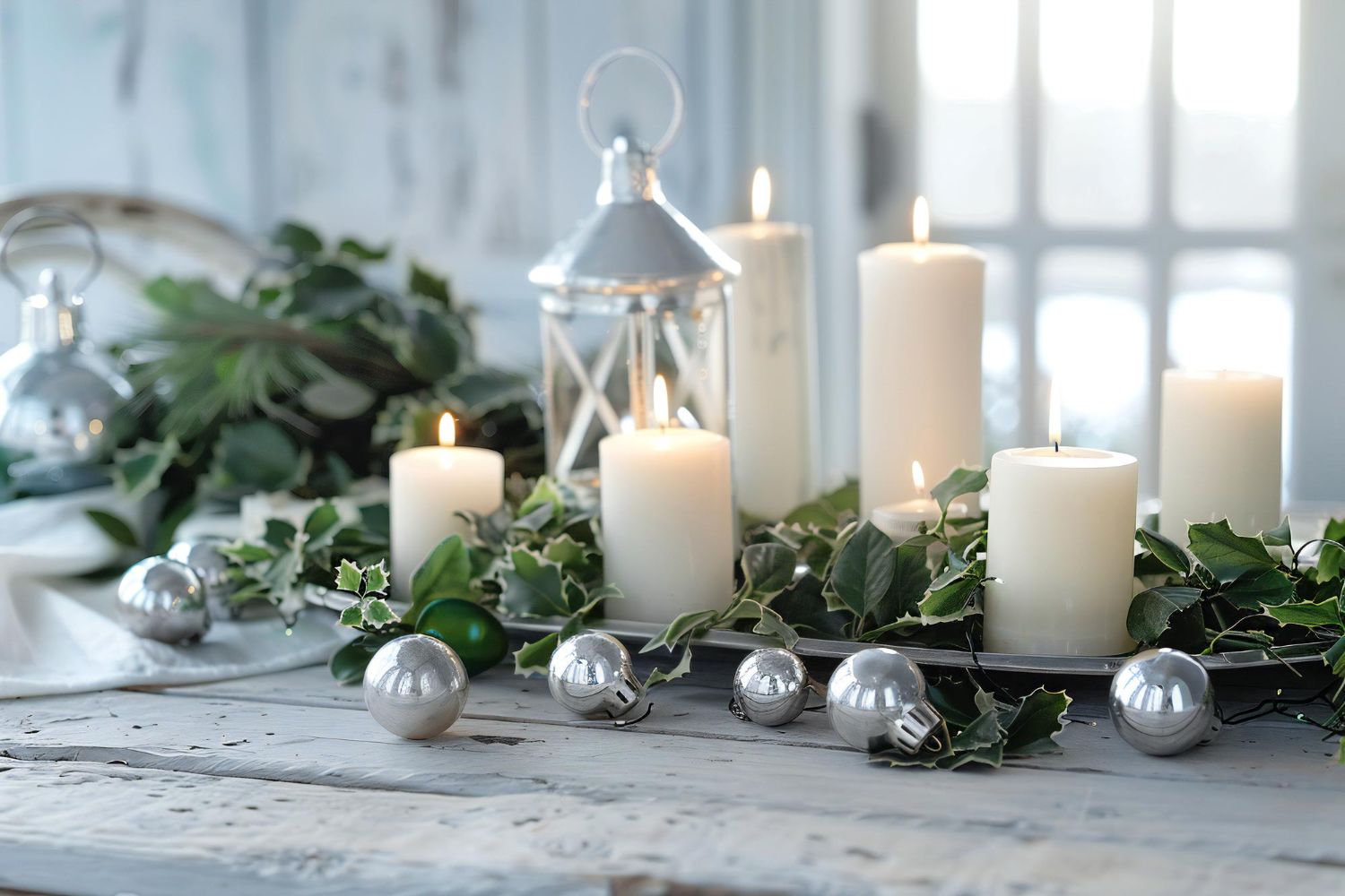 białe świece dekoracje