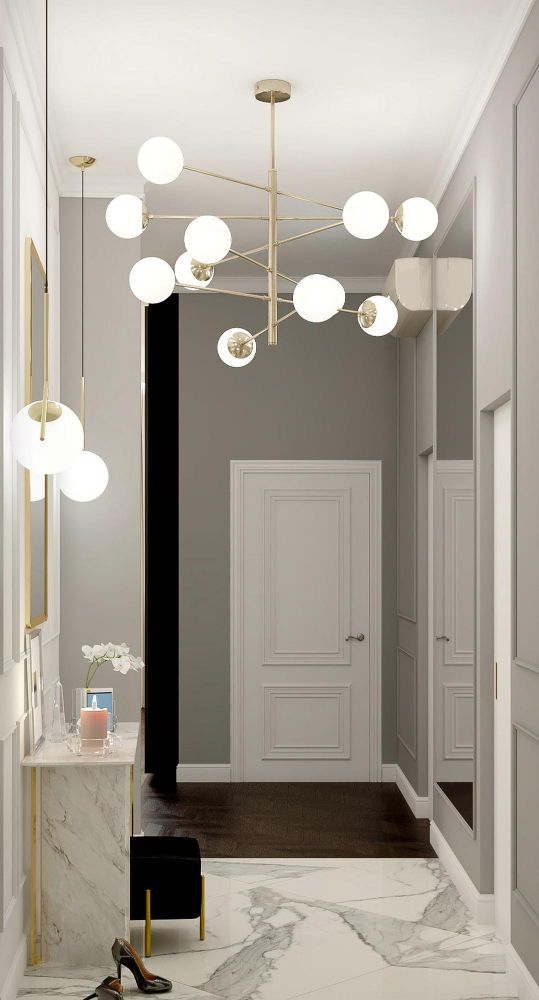 nowoczesna lampa w korytarzu