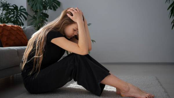 młoda dziewczyna z kompleksami