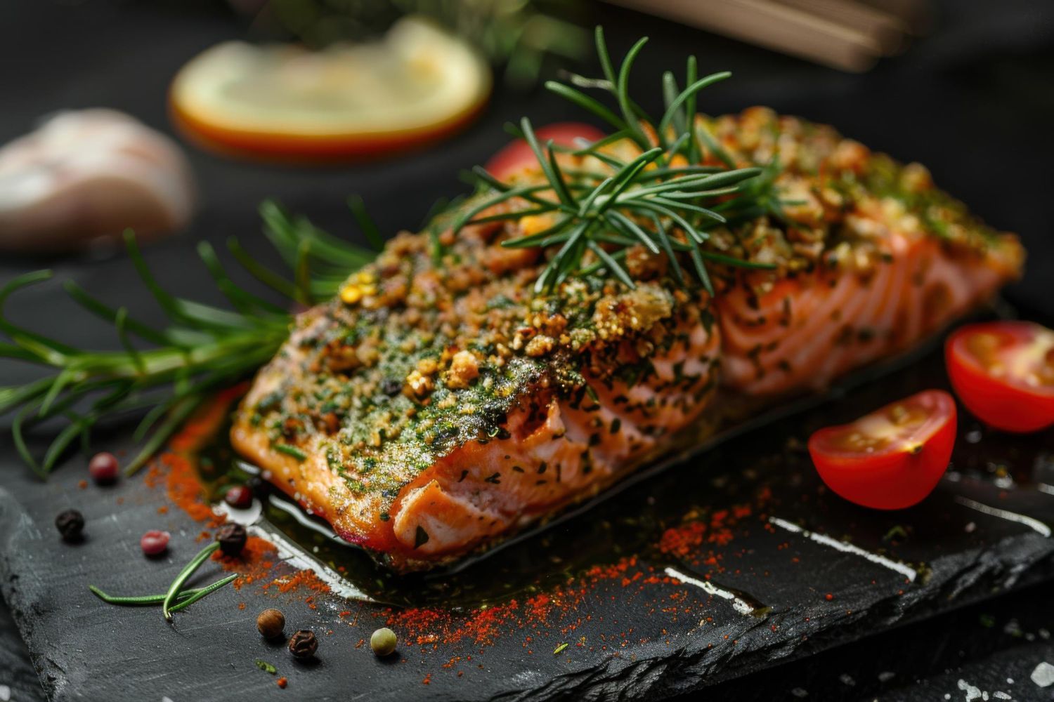 Pieczony tuńczyk z rozmarynem