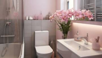 łazienka w jasnych barwach