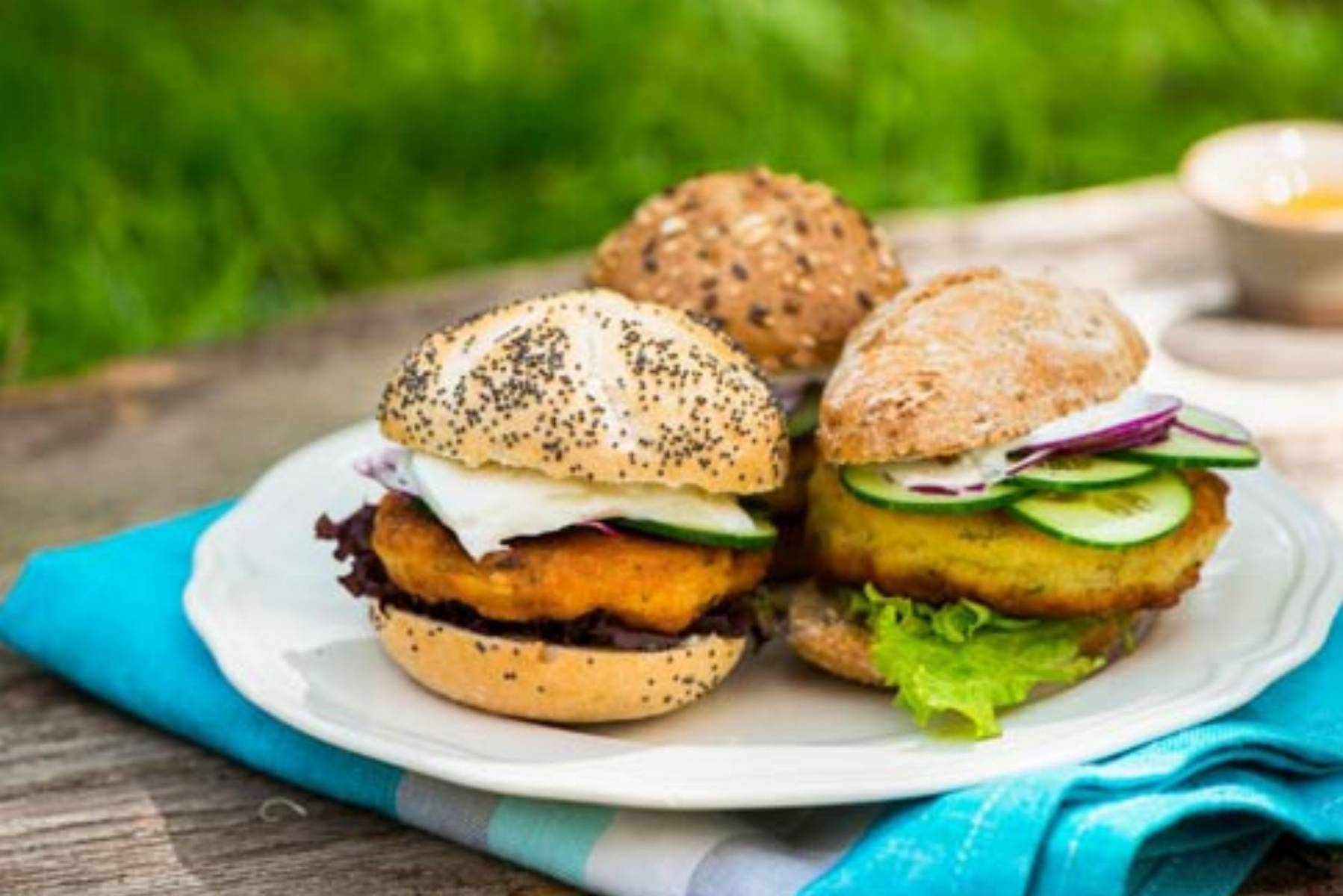 Grillowany rybny burger cytrynowy