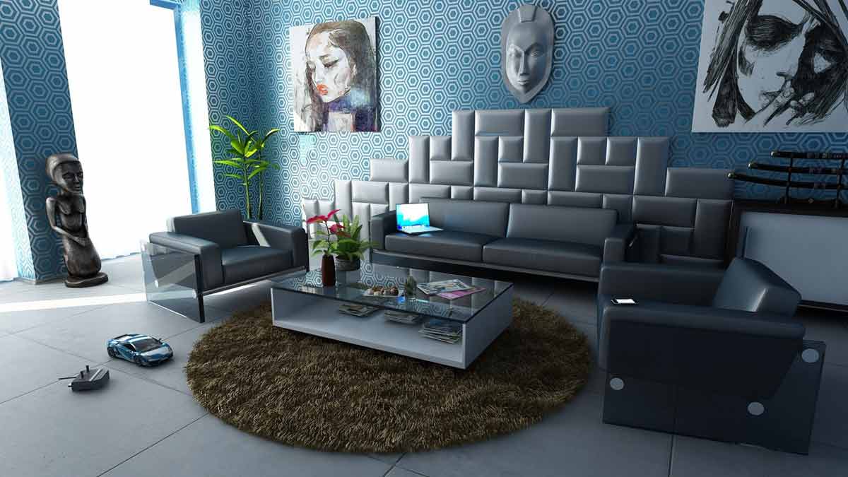 styl indygo w nowoczesnym wnętrzu