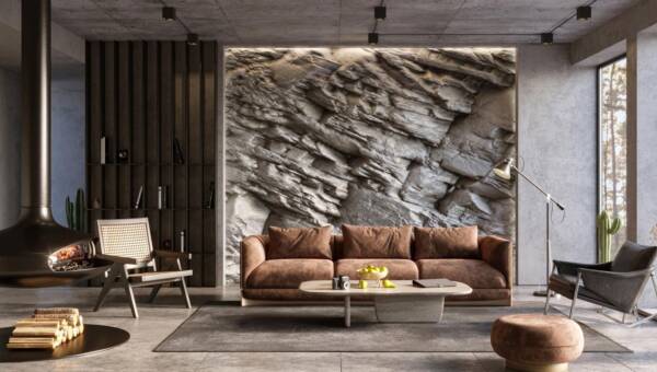wyposażenie wnętrz z kamieniami