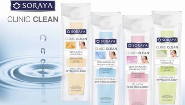 Nowa linia Soraya CLINIC CLEAN – PŁYNY MICELARNE