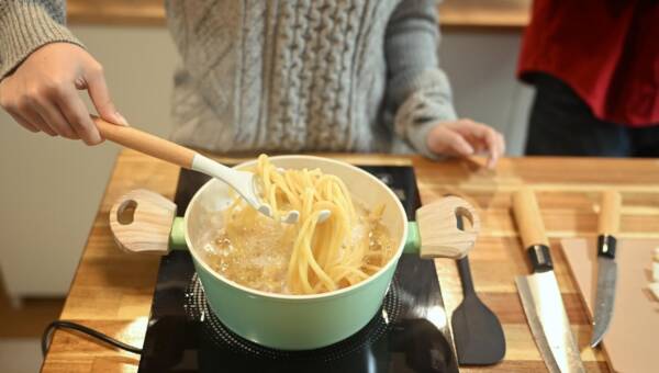 gotowanie makaronu wstążki