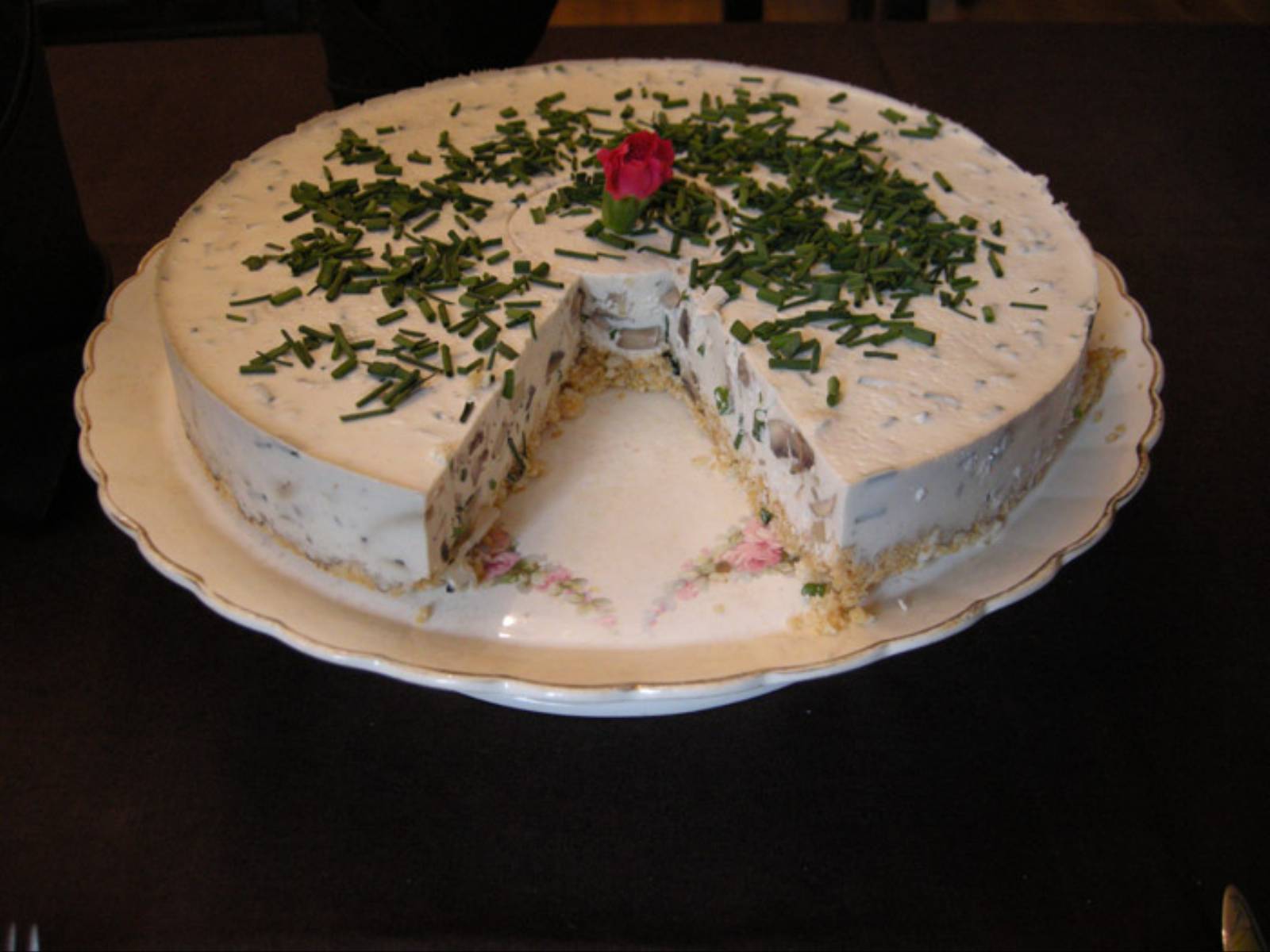 Bieluchowy sernik z grzybami