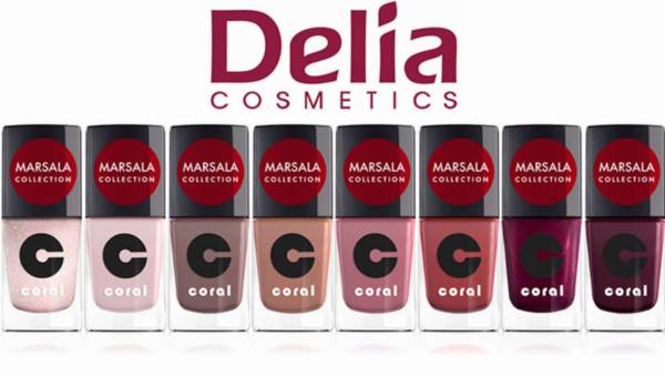 Lakiery w kolorze marsala od Delia Cosmetics