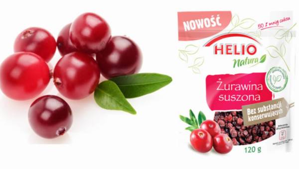 Odchudzona żurawina od Helio: mniej cukru i więcej błonnika!