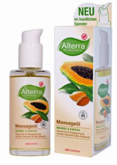 Alterra olejek do masażu migdały i papaja