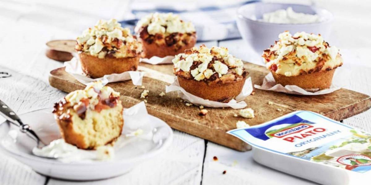 Muffinki z bakłażana z sosem jogurtowym