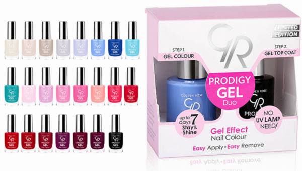 PRODIGY GEL EFFECT DUO NAIL COLOUR − GOLDEN ROSE