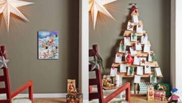 DIY: Drewniany kalendarz adwentowy w formie choinki