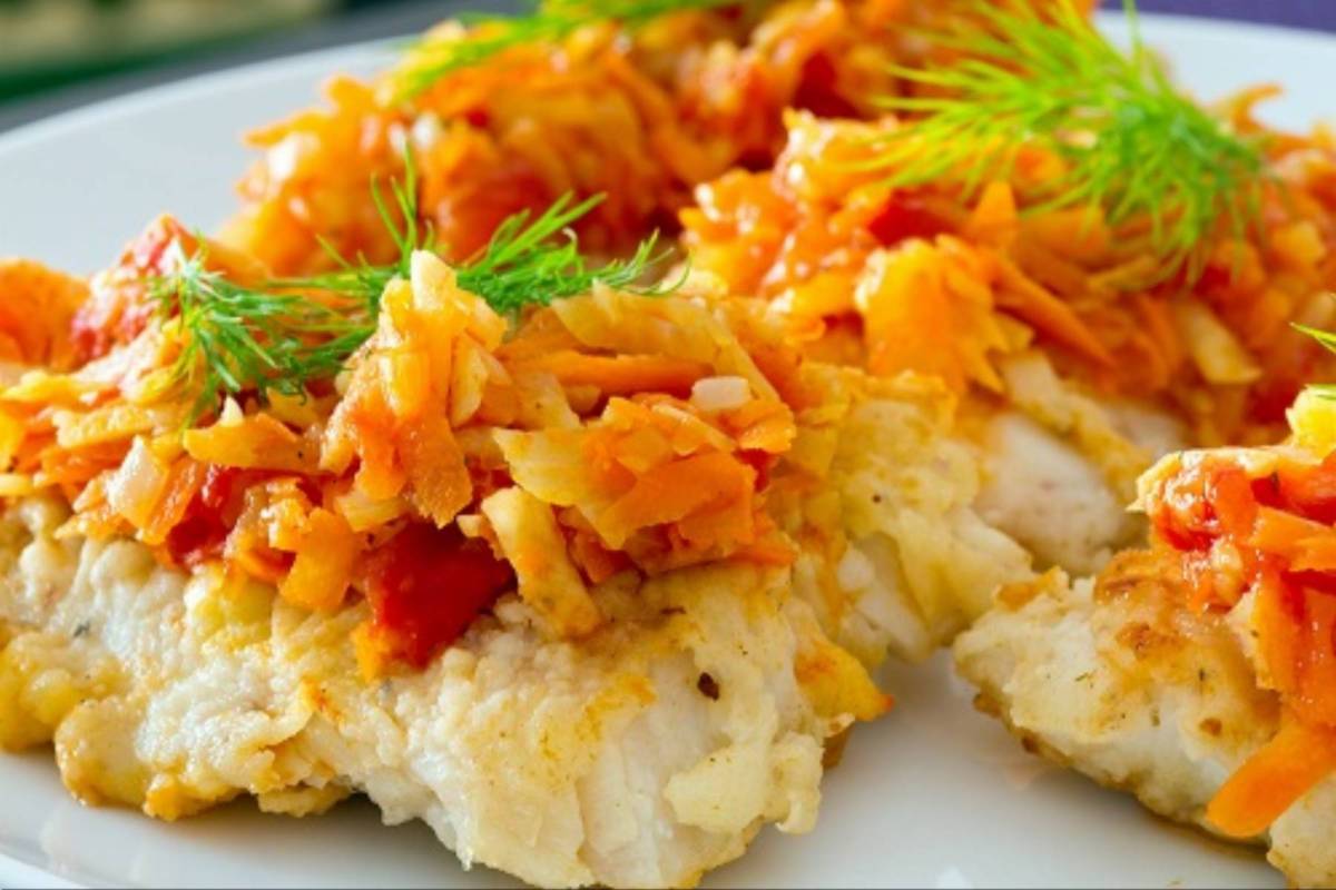 Ryba po grecku z morelami 