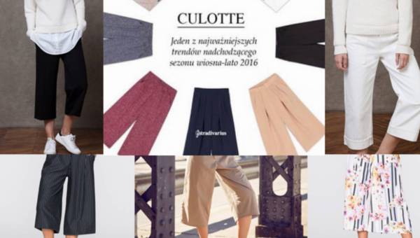 Spodnie culotte 2016 – szerokie i krótkie spodnie to must have nadchodzącego sezonu