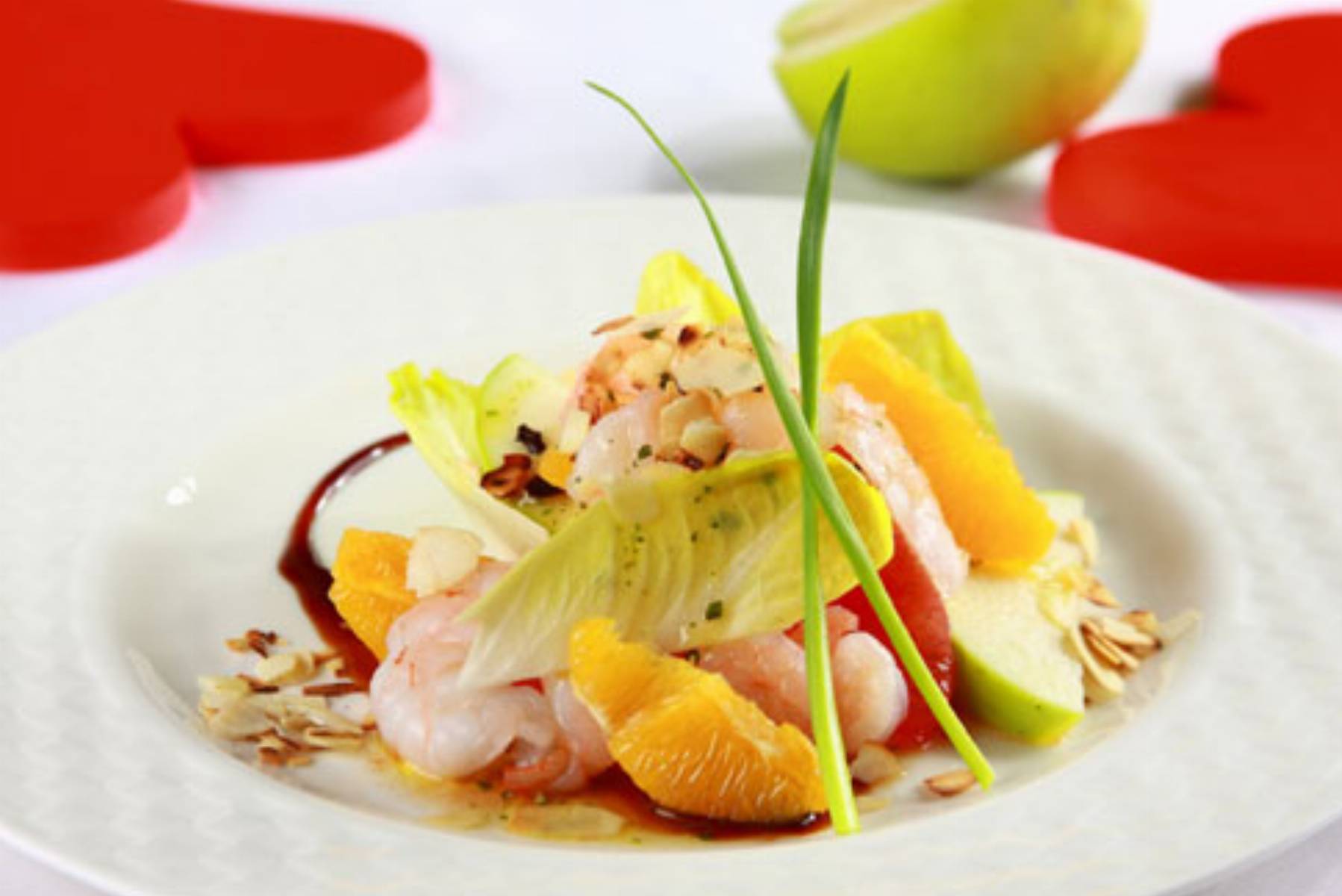 Prosta walentynkowa przekąska Sałatka Afrodyty