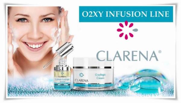 Dotleniająca linia kosmetyków Clarena O2xy Infusion Line