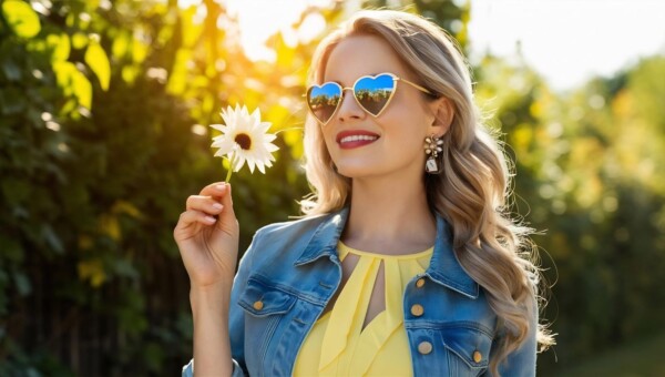 kobieta w okularach przeciwsłonecznych