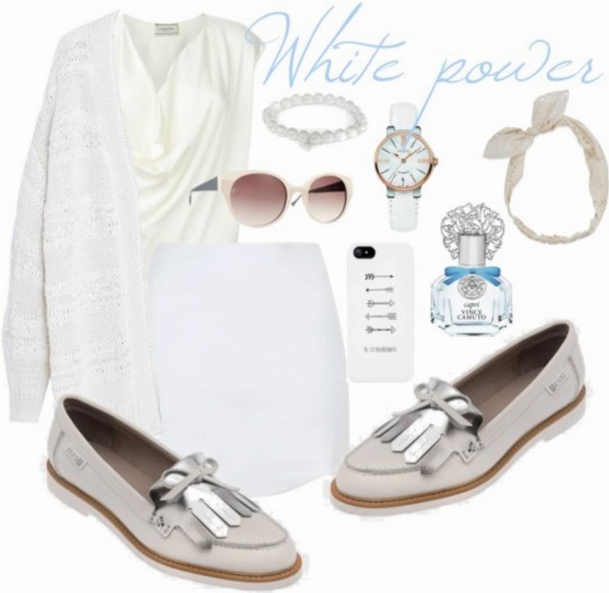 Modne stylizacje wiosna 2016 w kolorze białym 2