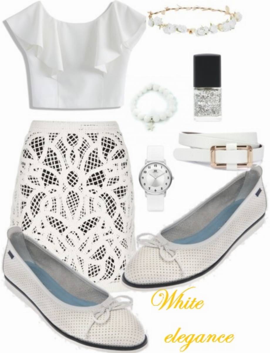 Modne stylizacje wiosna 2016 w kolorze białym 4