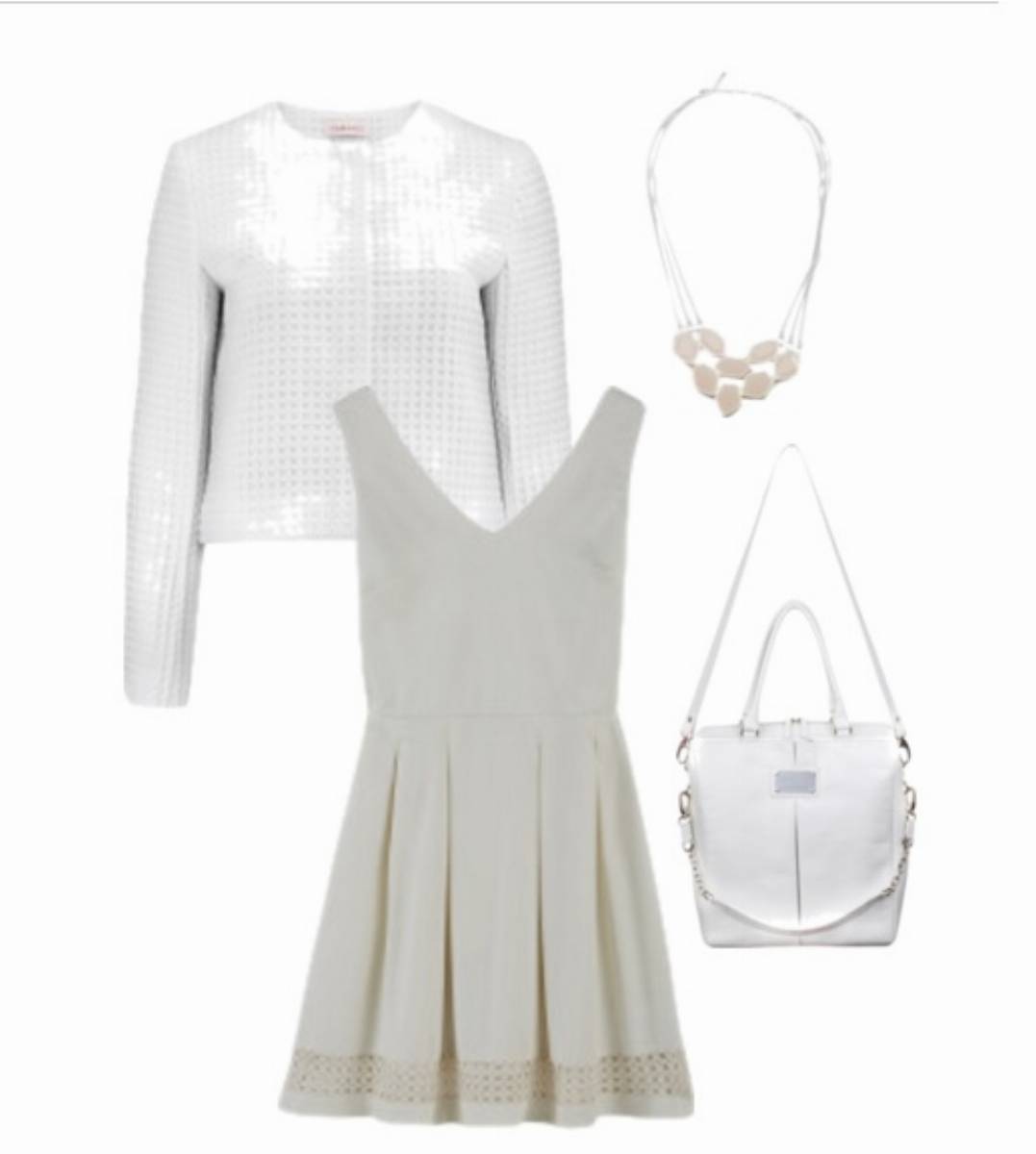 BialaSukienka4 - Biały Total Look