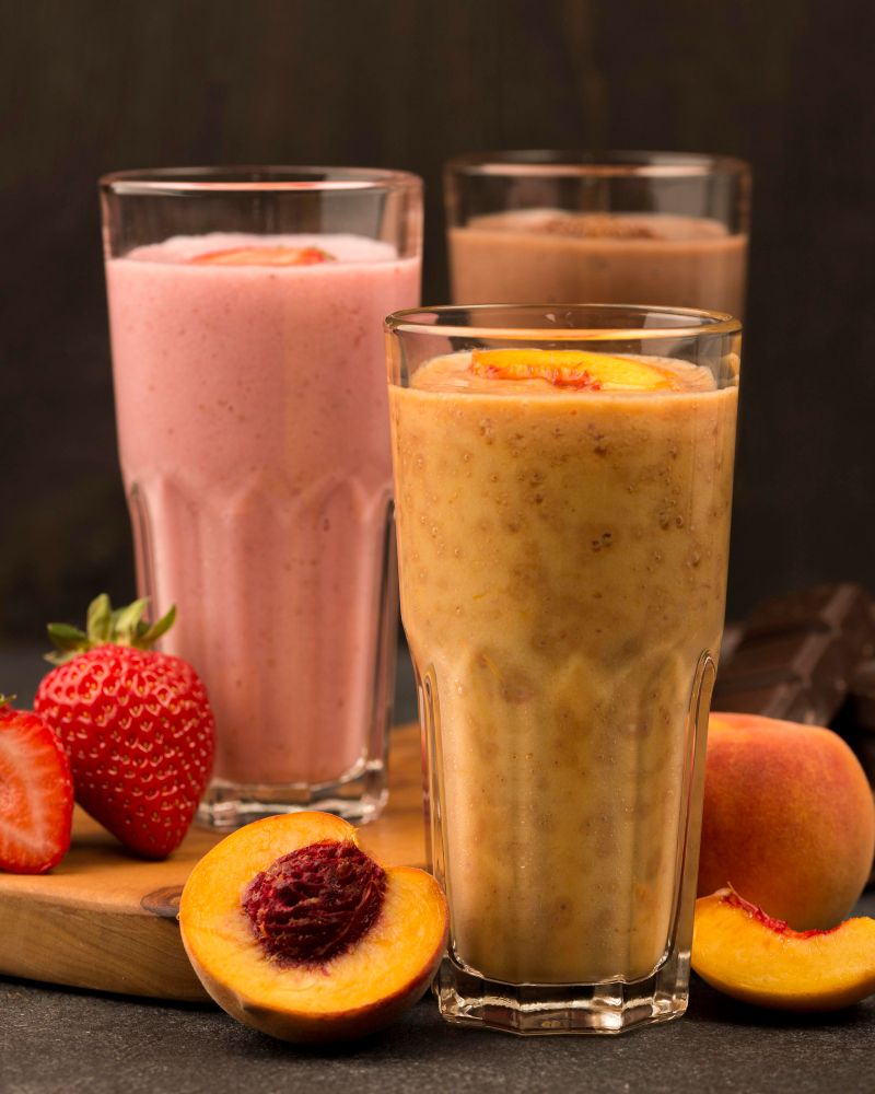 smoothie z nektarynek i malin