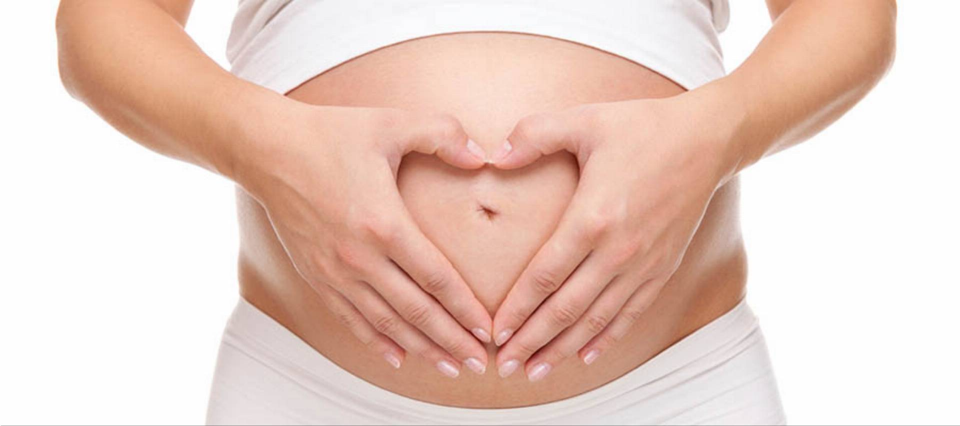 Pregnant woman loving her baby