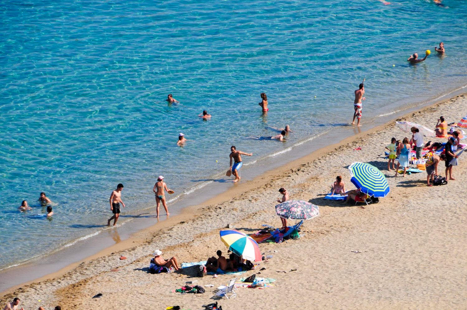 plaża ludzie brzeg morza