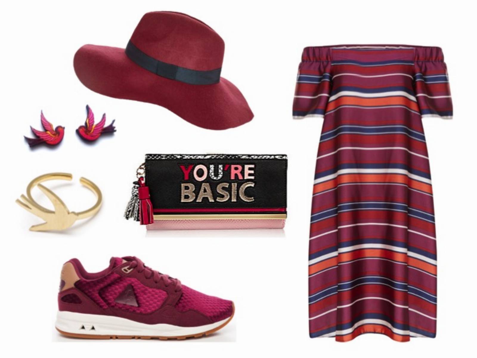 Stylizacje modowe w paski